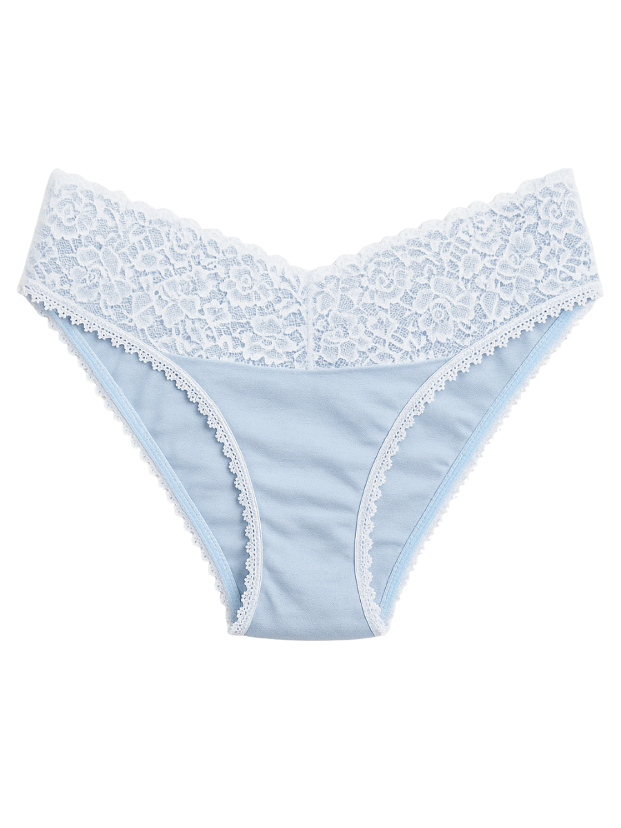 Mid Waist Bikini Panty - Sky Blue