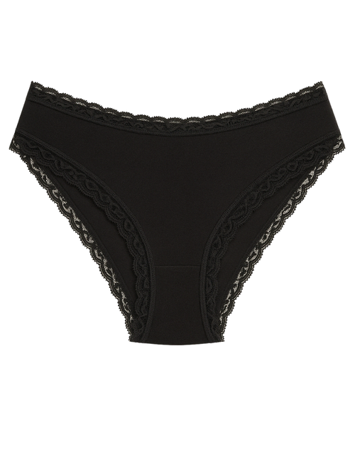 High Waist Bikini Panty - Black