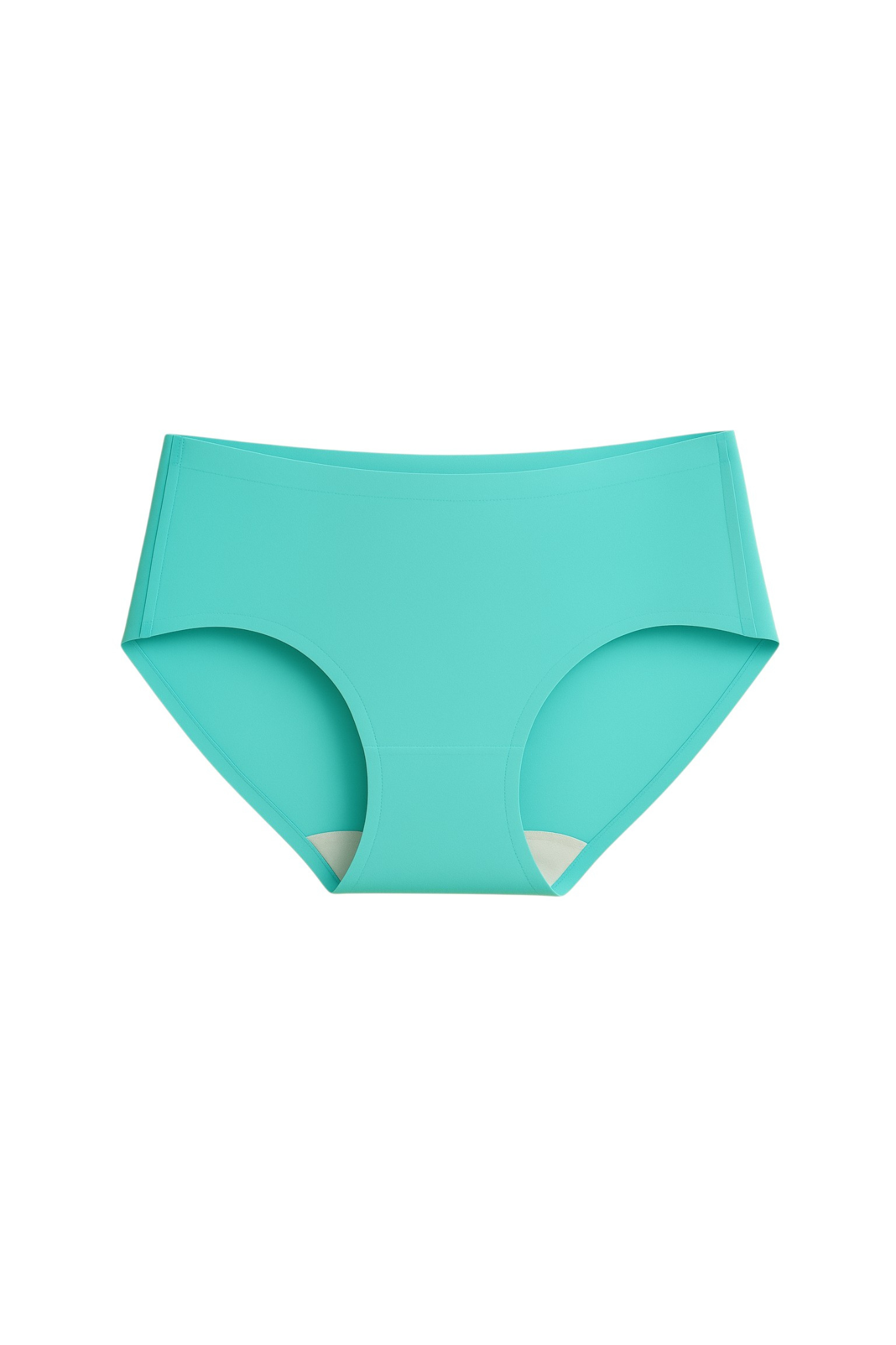 Turquoise women's underwear on a white background